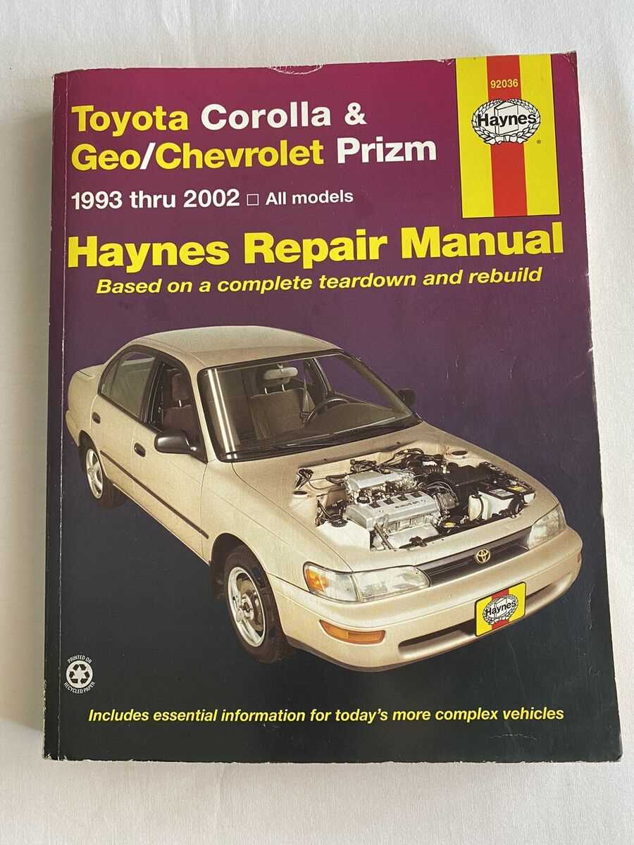 2002 toyota corolla repair manual