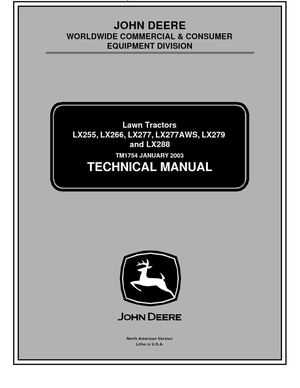 john deere lx255 repair manual