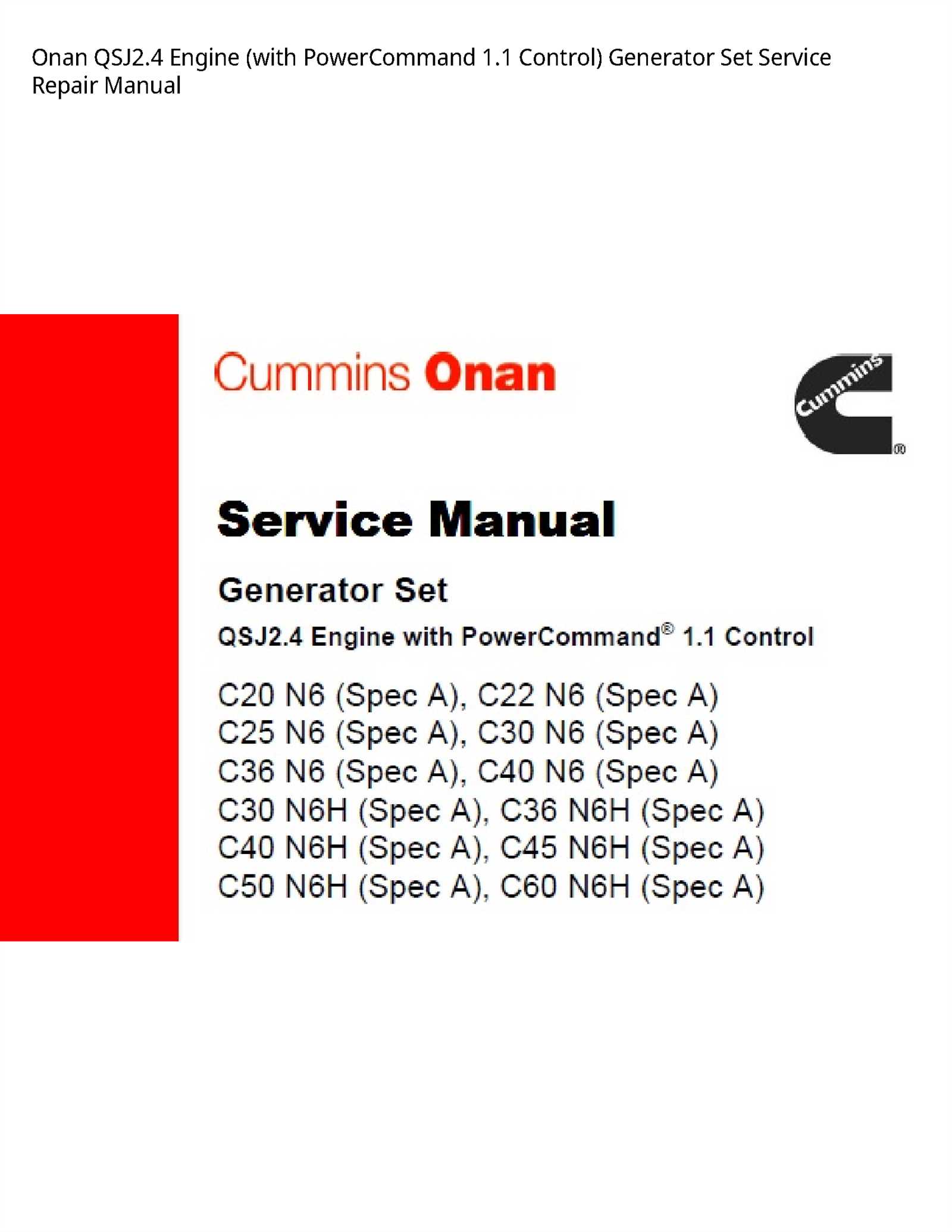 onan generator repair manual