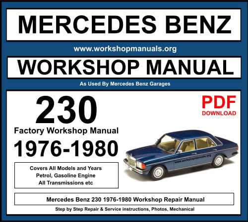 mercedes w123 repair manual