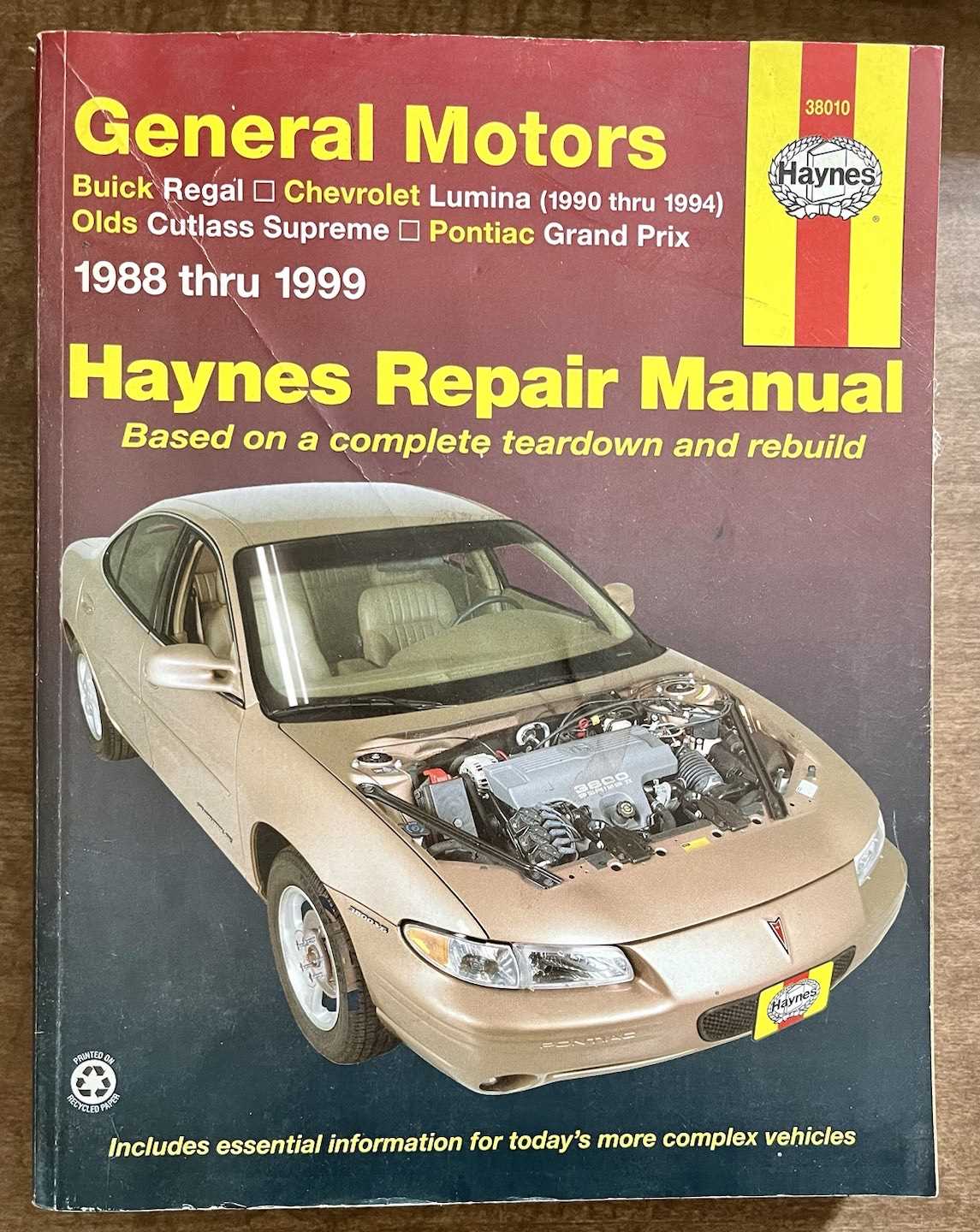 2000 pontiac grand prix repair manual