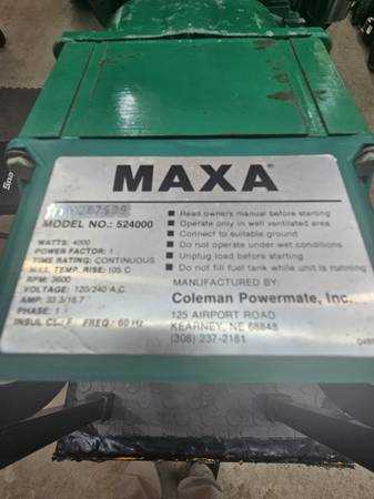 coleman powermate 4000 generator repair manual