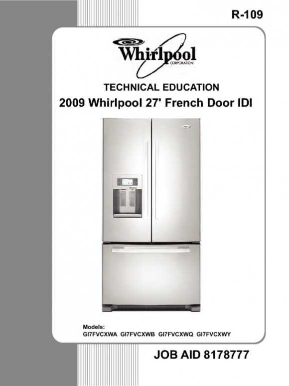 whirlpool side by side refrigerator repair manual