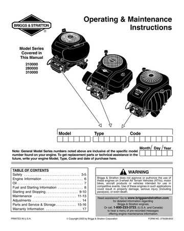 briggs and stratton intek engine repair manual