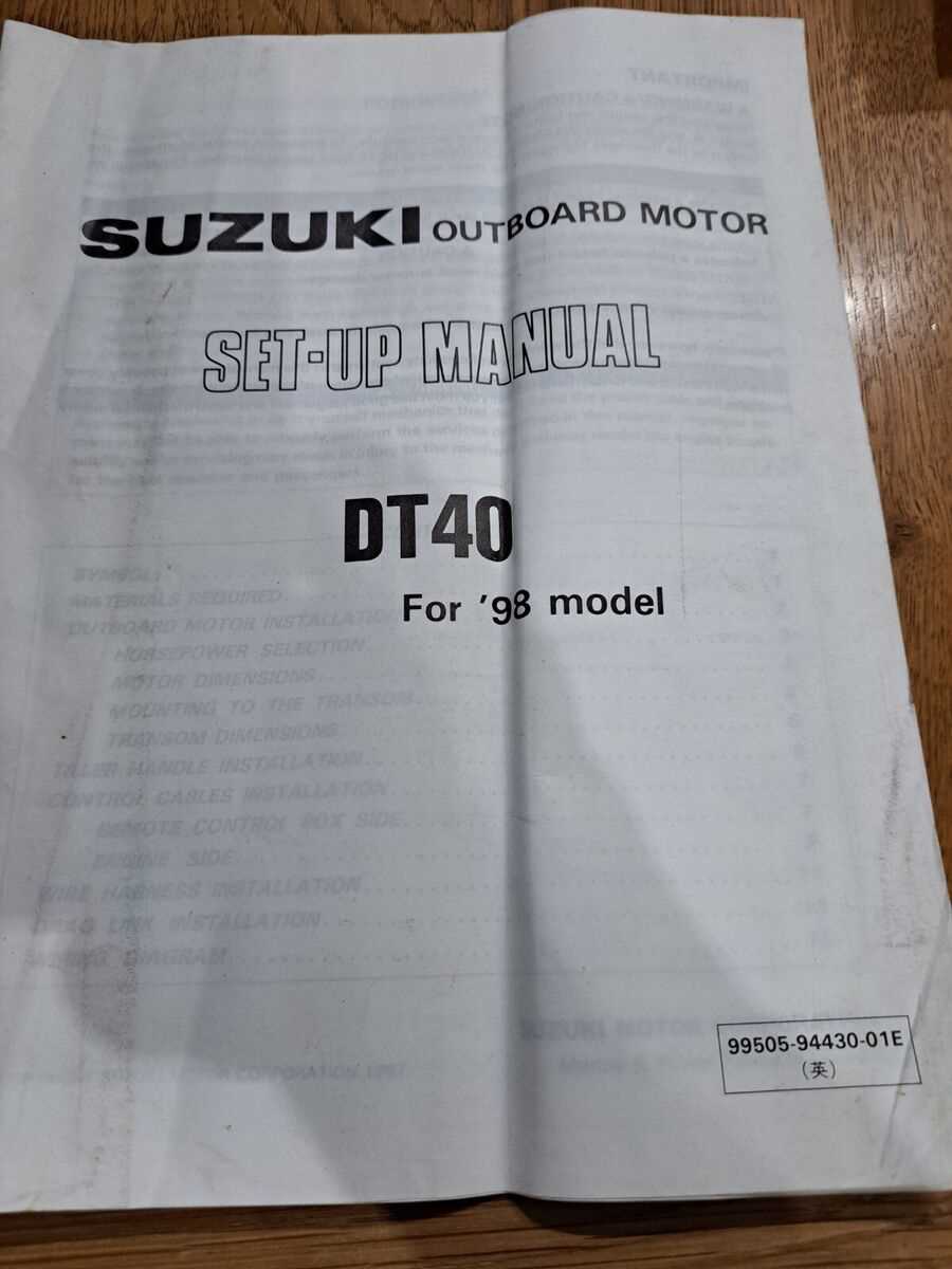 suzuki dt40 repair manual