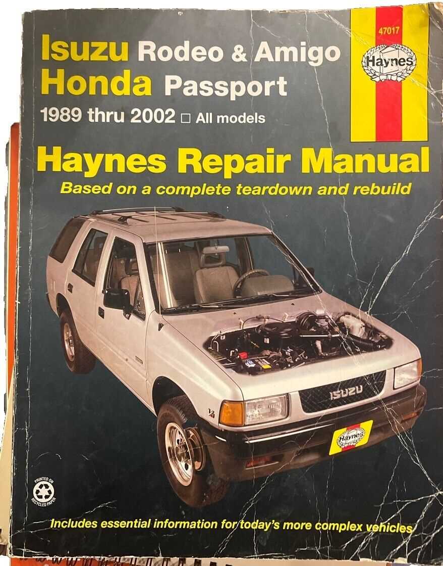 1997 isuzu rodeo repair manual