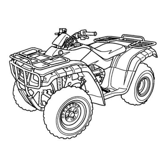 honda 4 wheeler repair manual