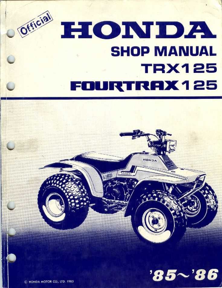 honda 4 wheeler repair manual