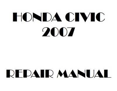 honda civic service and repair manual