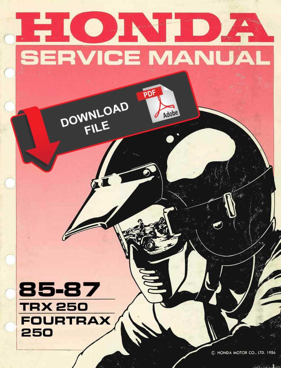 honda fourtrax 250 repair manual