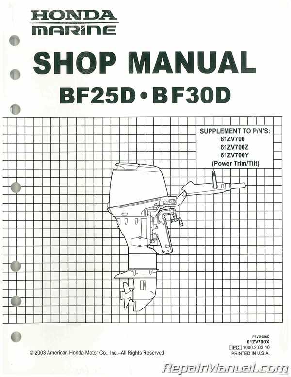 honda outboard motor repair manual