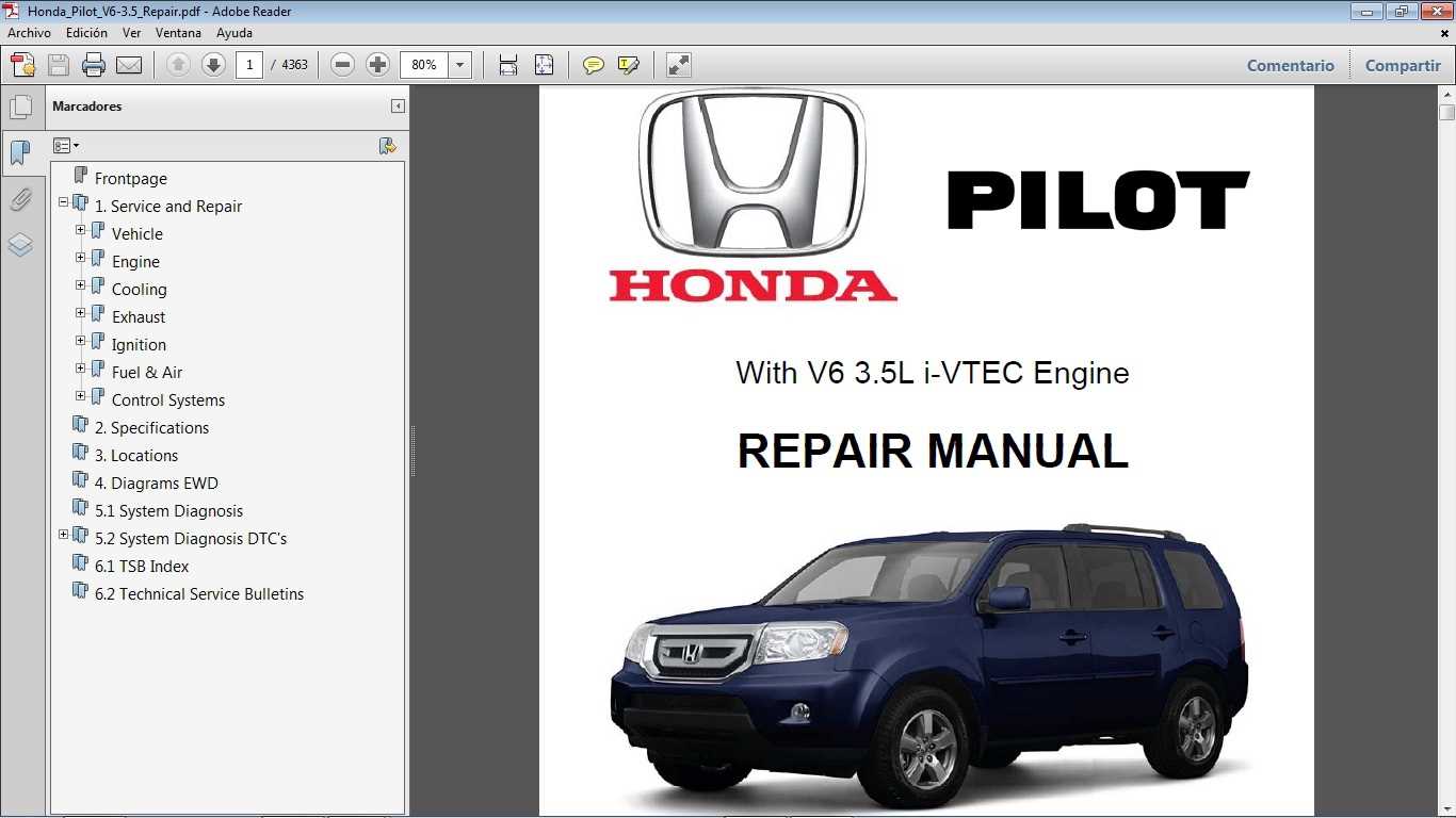 honda pilot repair manual