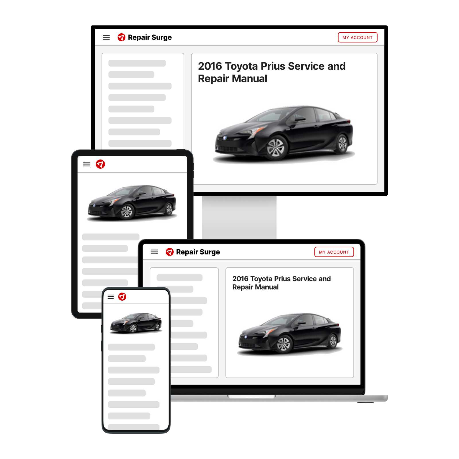 2016 toyota prius repair manual