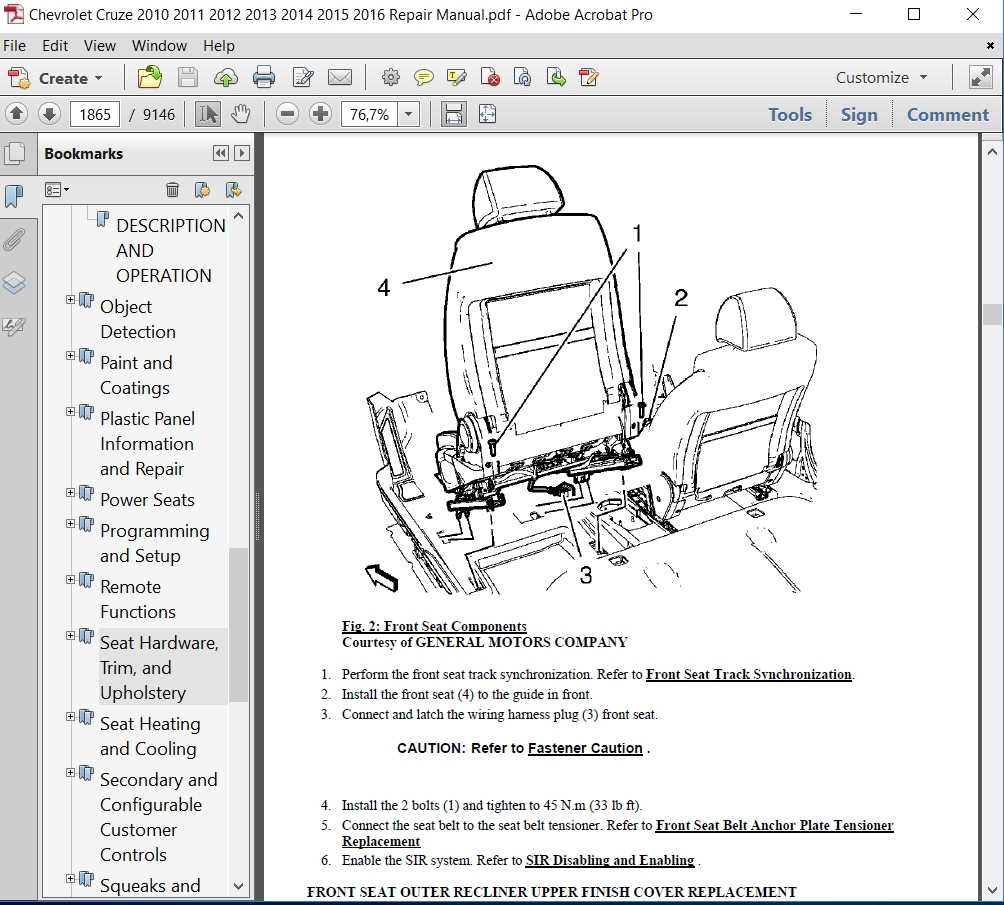 2015 chevy cruze repair manual