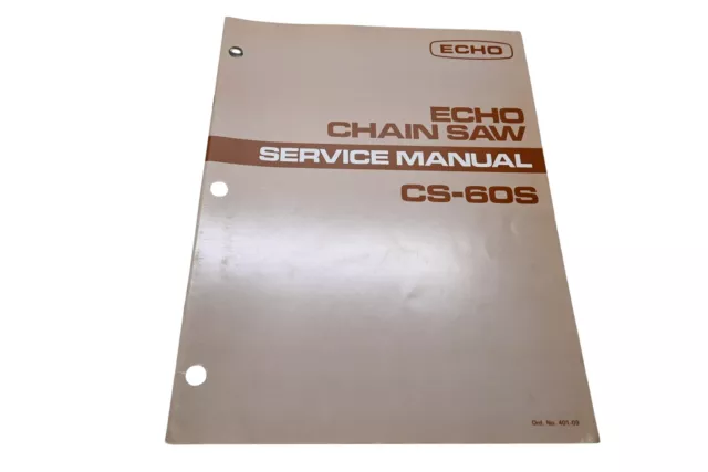 echo chainsaw repair manual