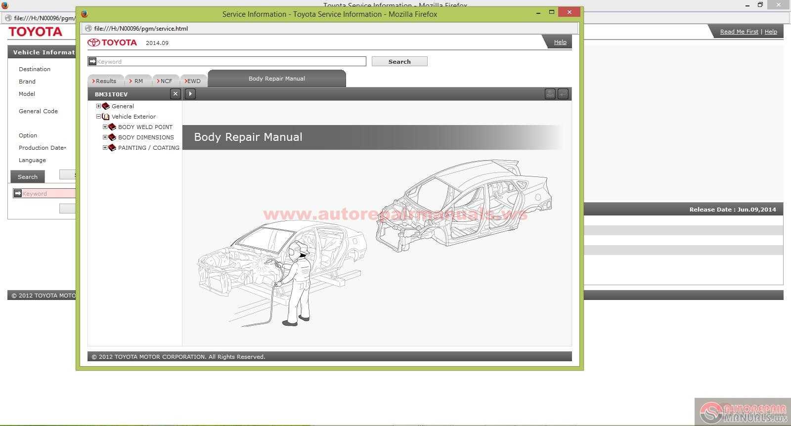 2012 toyota corolla repair manual