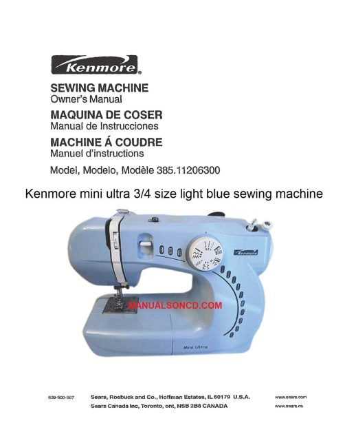 repair manual for kenmore sewing machine