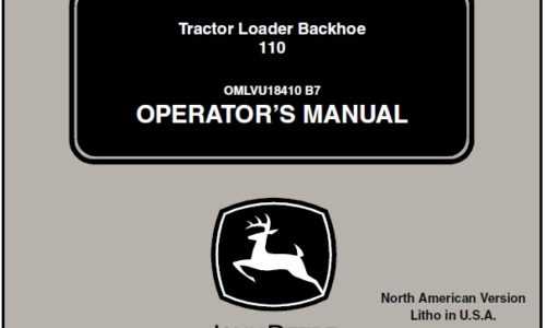 john deere 110 tractor loader backhoe service and repair manual