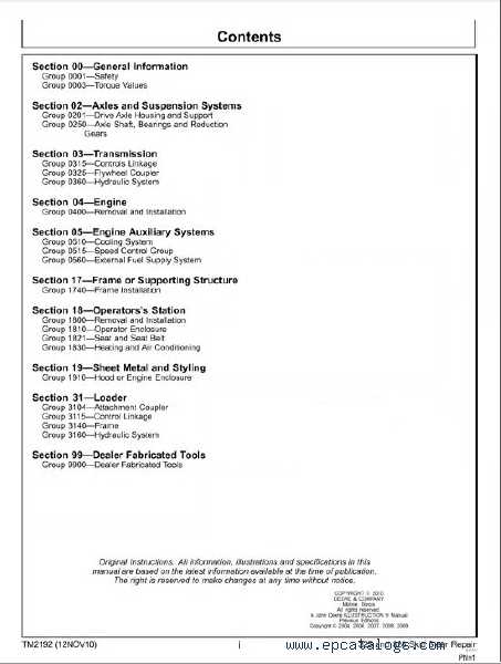 john deere 325 skid steer repair manual