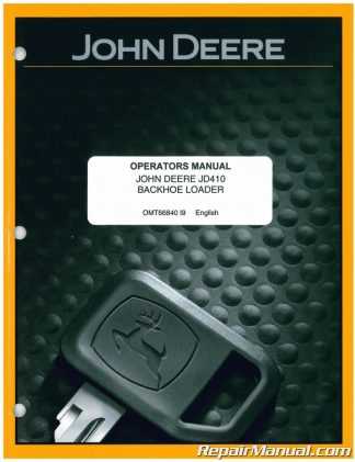 john deere 410 backhoe repair manual