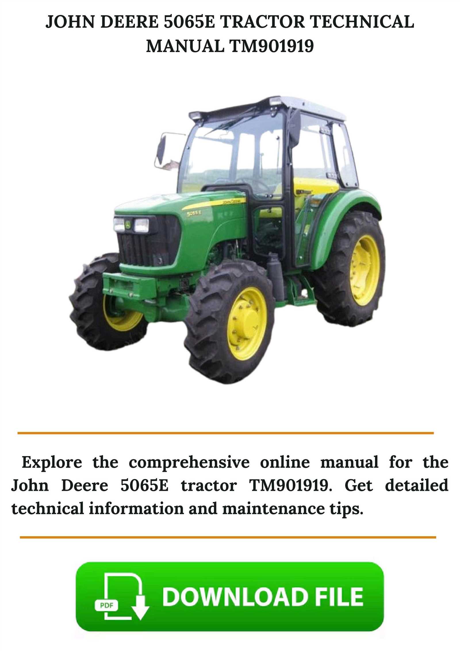 john deere 5065e repair manual