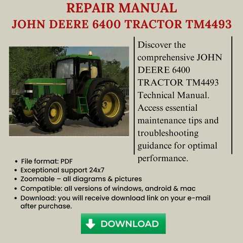 john deere 6400 repair manual