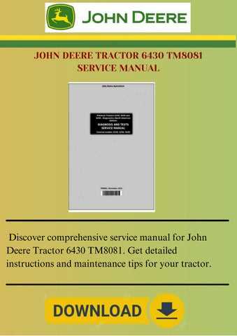 john deere 6430 repair manual