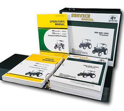 john deere 850 tractor repair manual