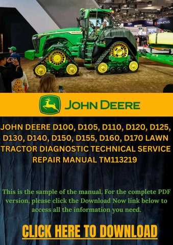 john deere d110 repair manual