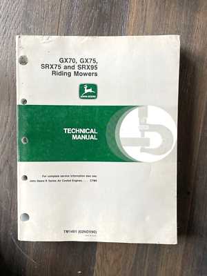 john deere gx75 repair manual