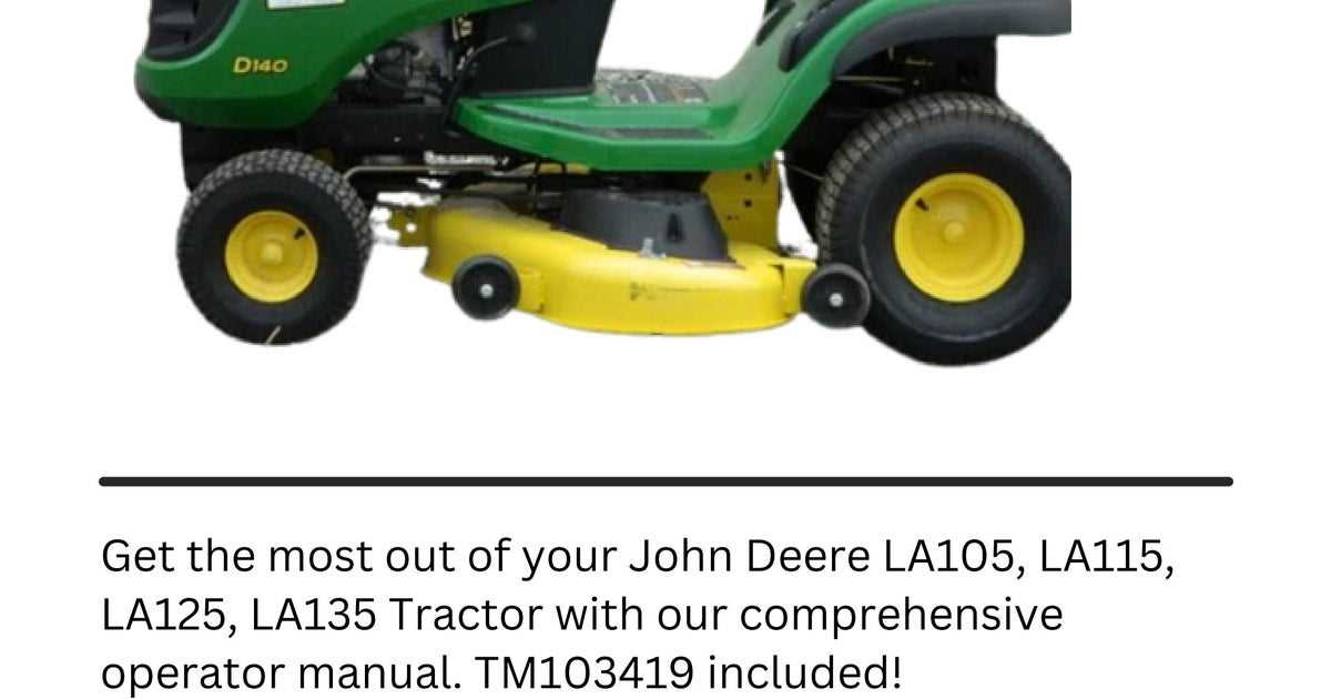 john deere la105 repair manual