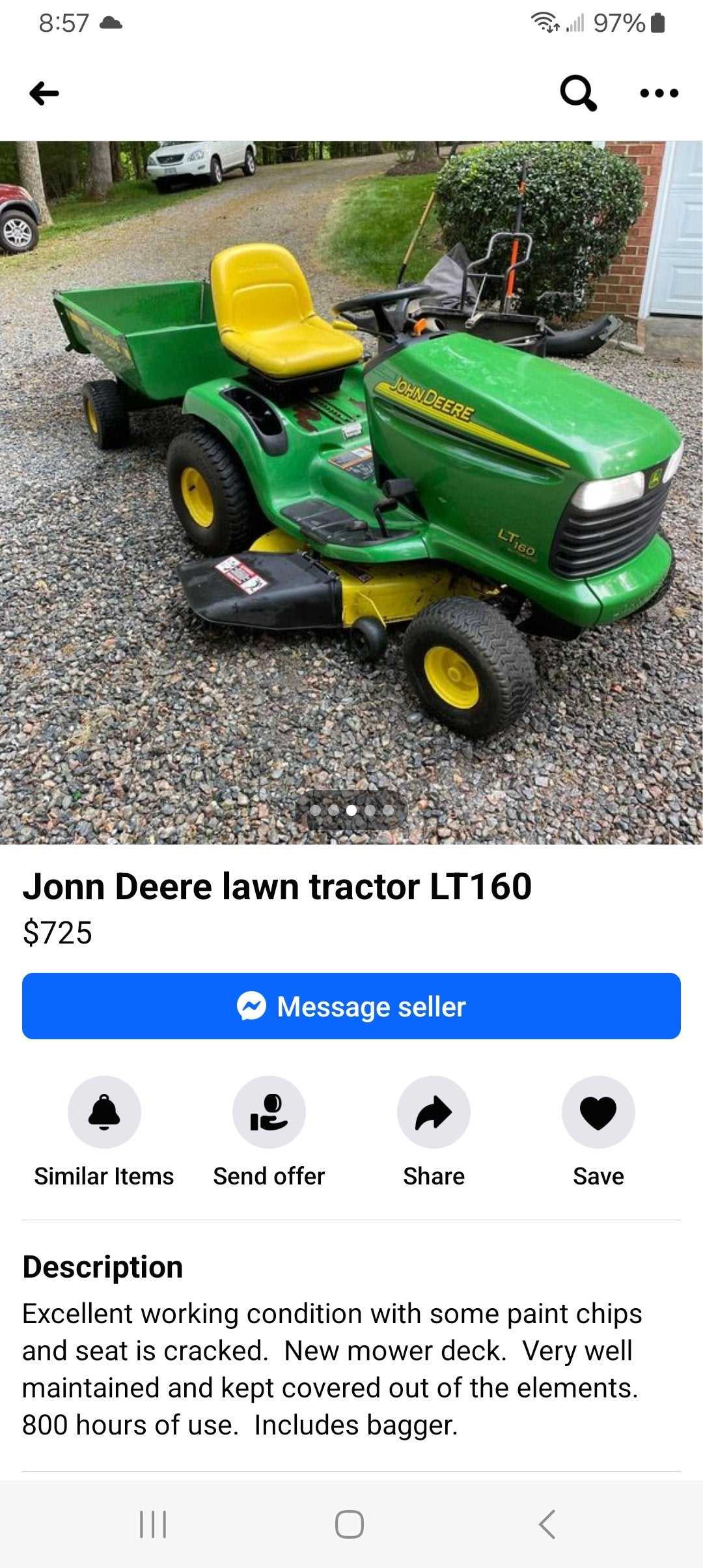 john deere lt160 repair manual