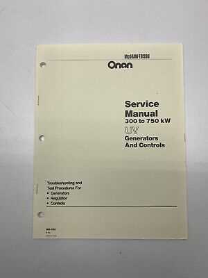 onan generator repair manual