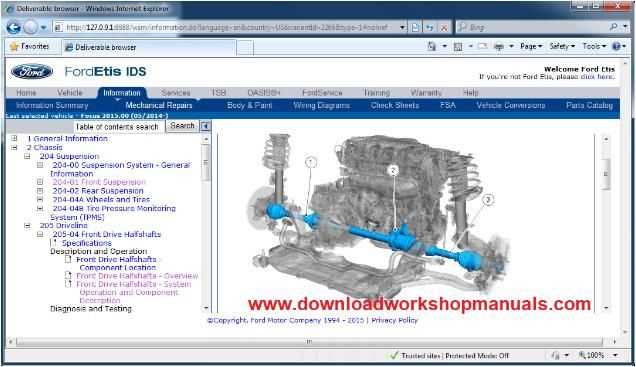 ford focus factory repair manual