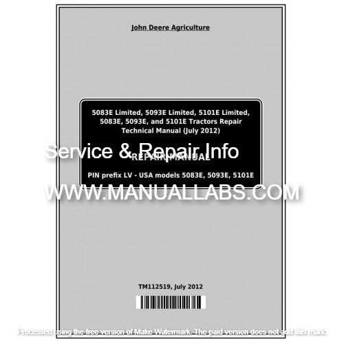 free john deere tractor repair manuals