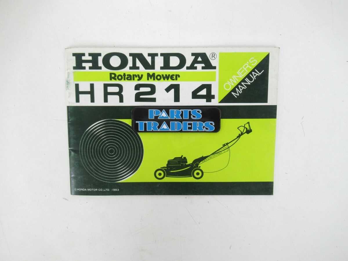 honda hr214 lawn mower repair manual