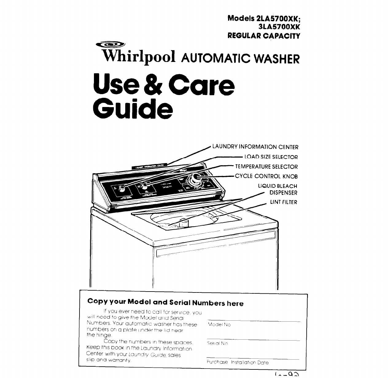 kenmore washing machine model 110 repair manual