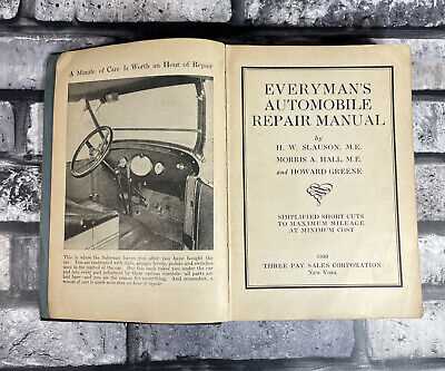 value of old auto repair manuals