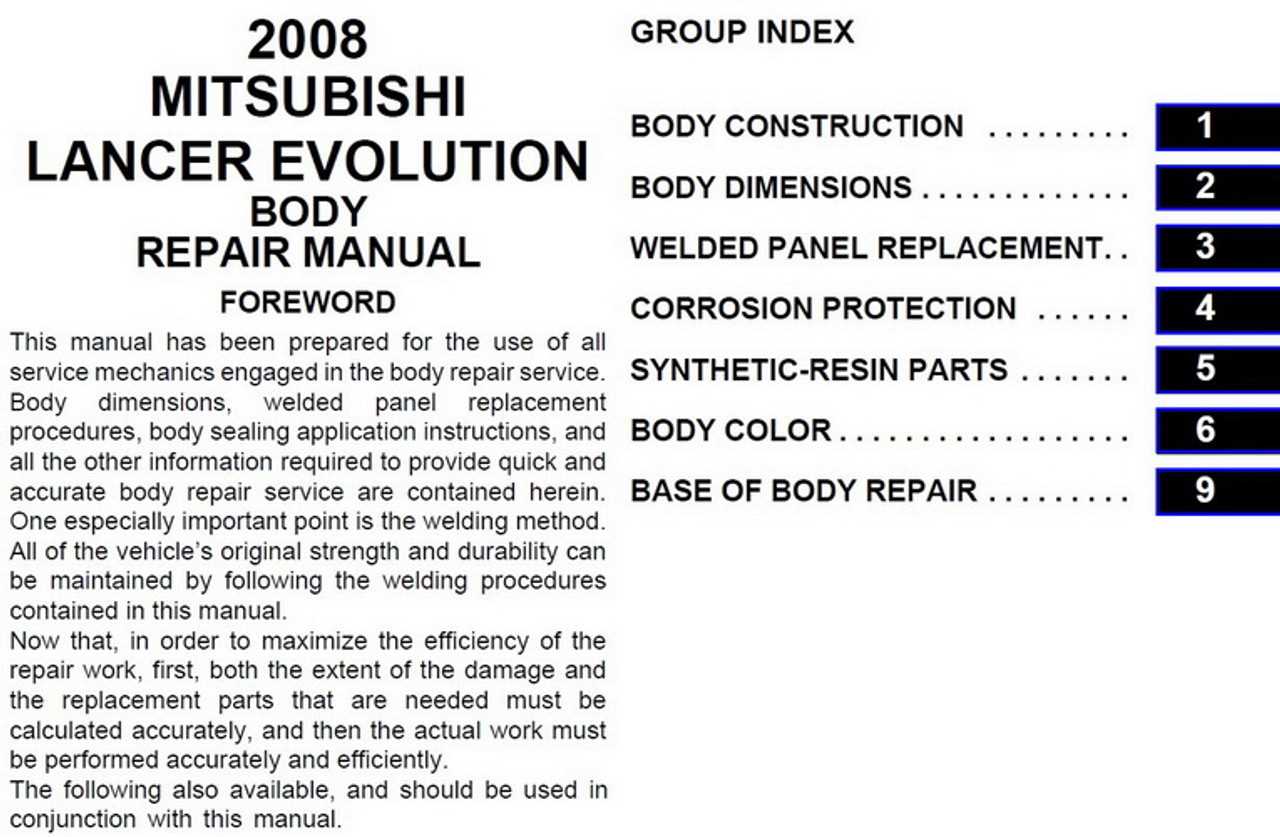 2008 lancer repair manual