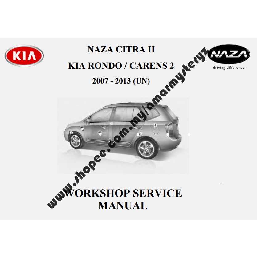 kia rondo repair manual