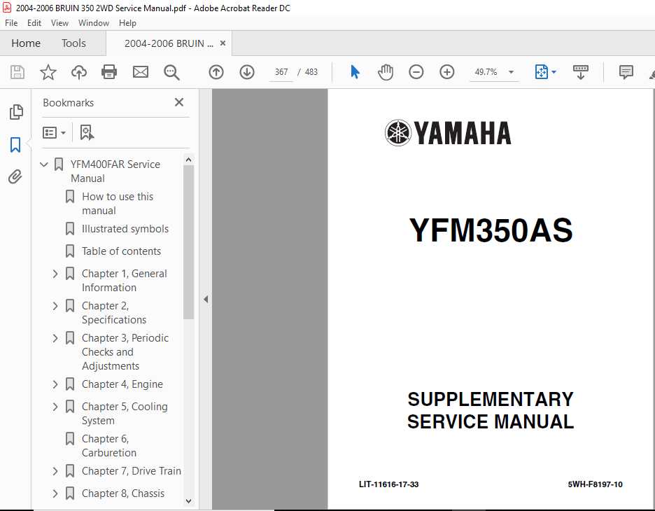 yamaha moto 4 350 repair manual