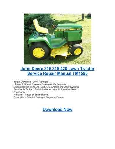 john deere 318 repair manual