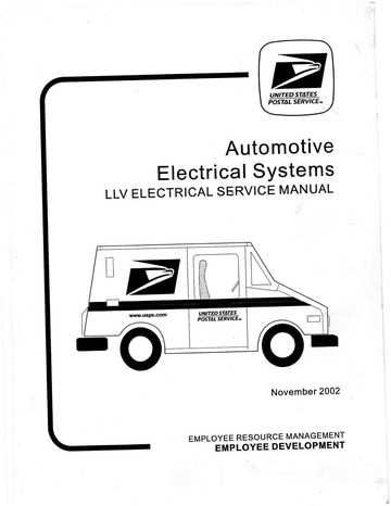 usps llv repair manual