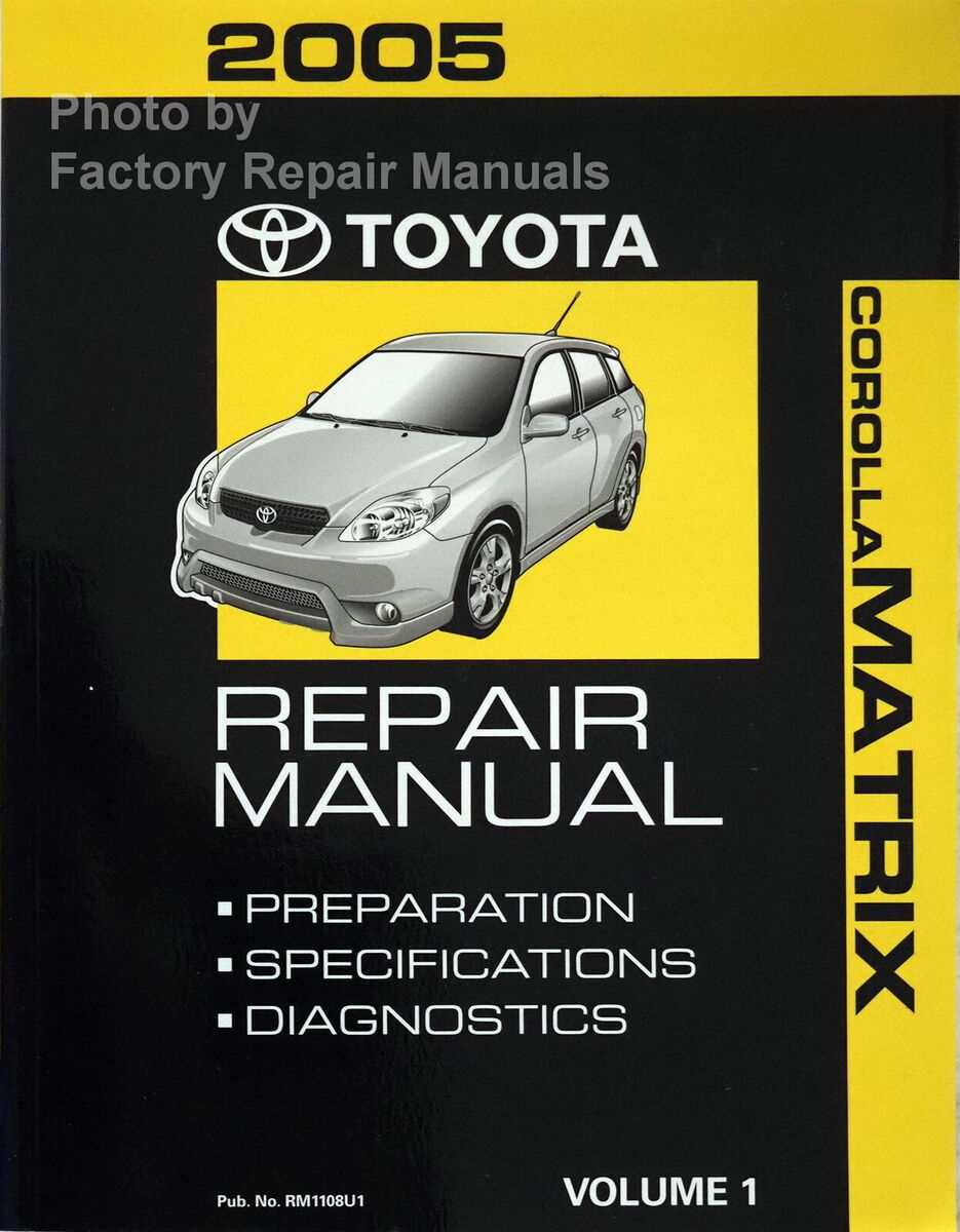 toyota matrix repair manual