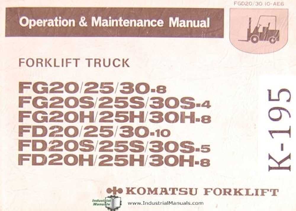 komatsu forklift repair manual