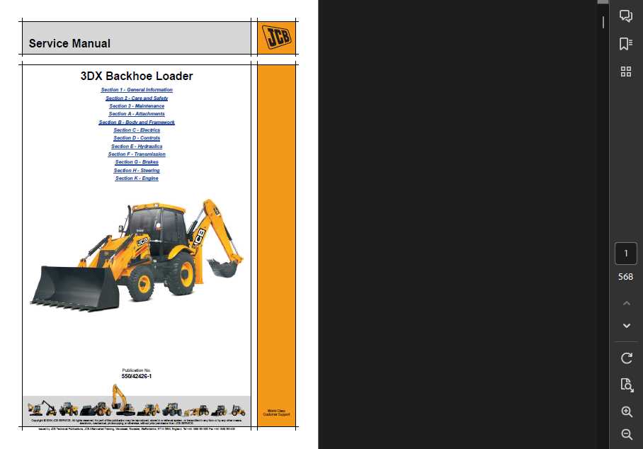 jcb 3cx backhoe loader service repair manual