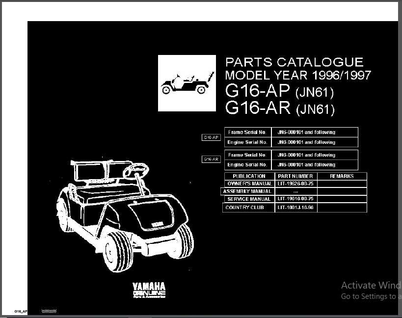 yamaha g16 golf cart repair manual