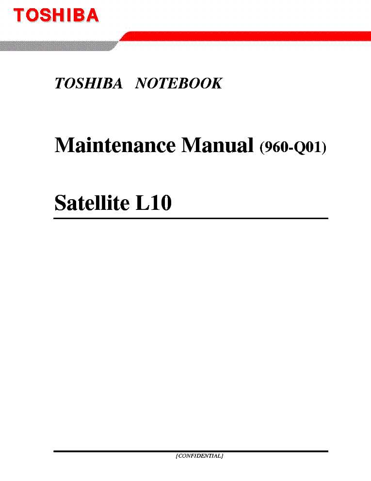 toshiba satellite repair manual