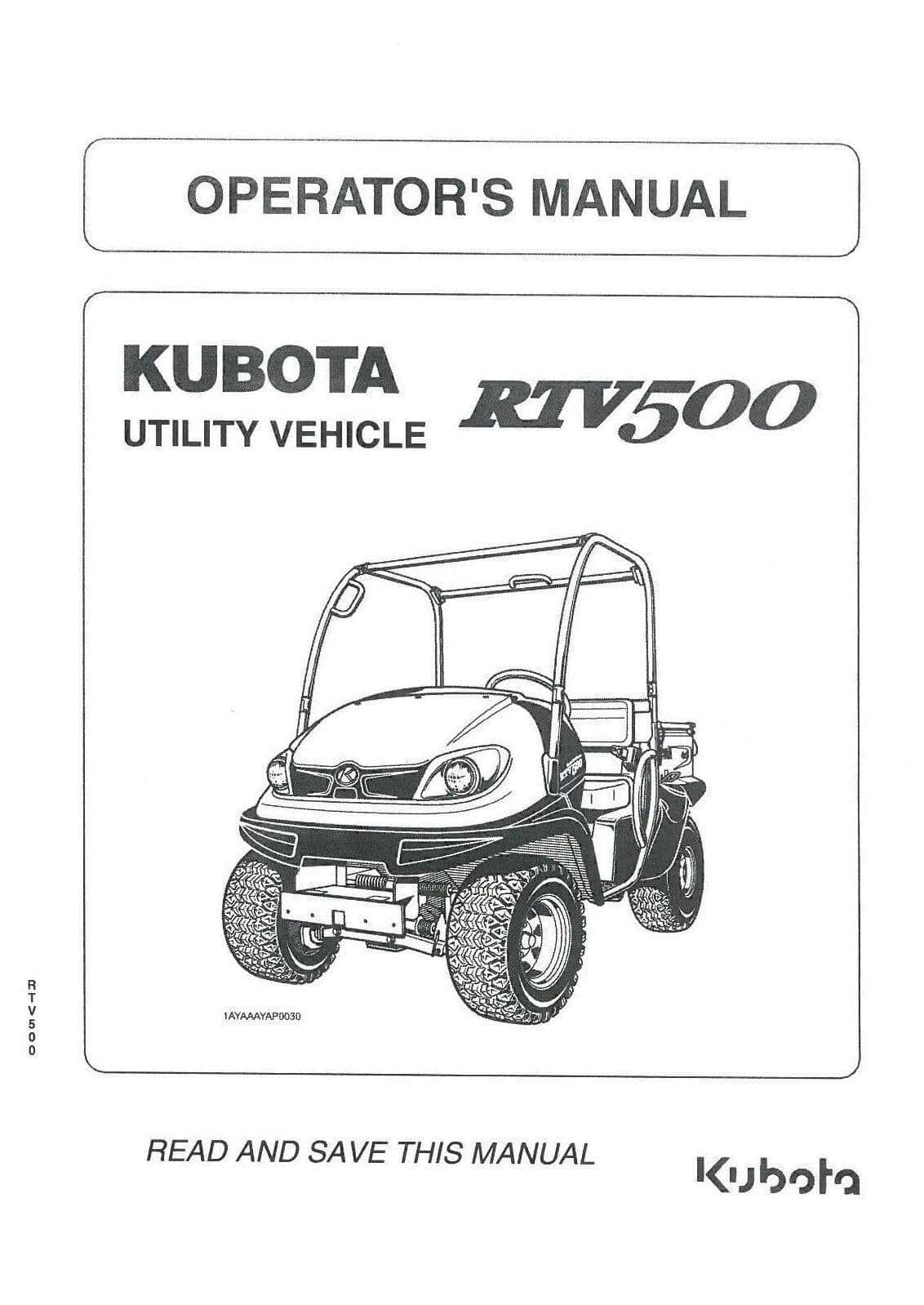 kubota rtv 500 repair manual