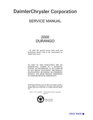 2012 dodge durango repair manual